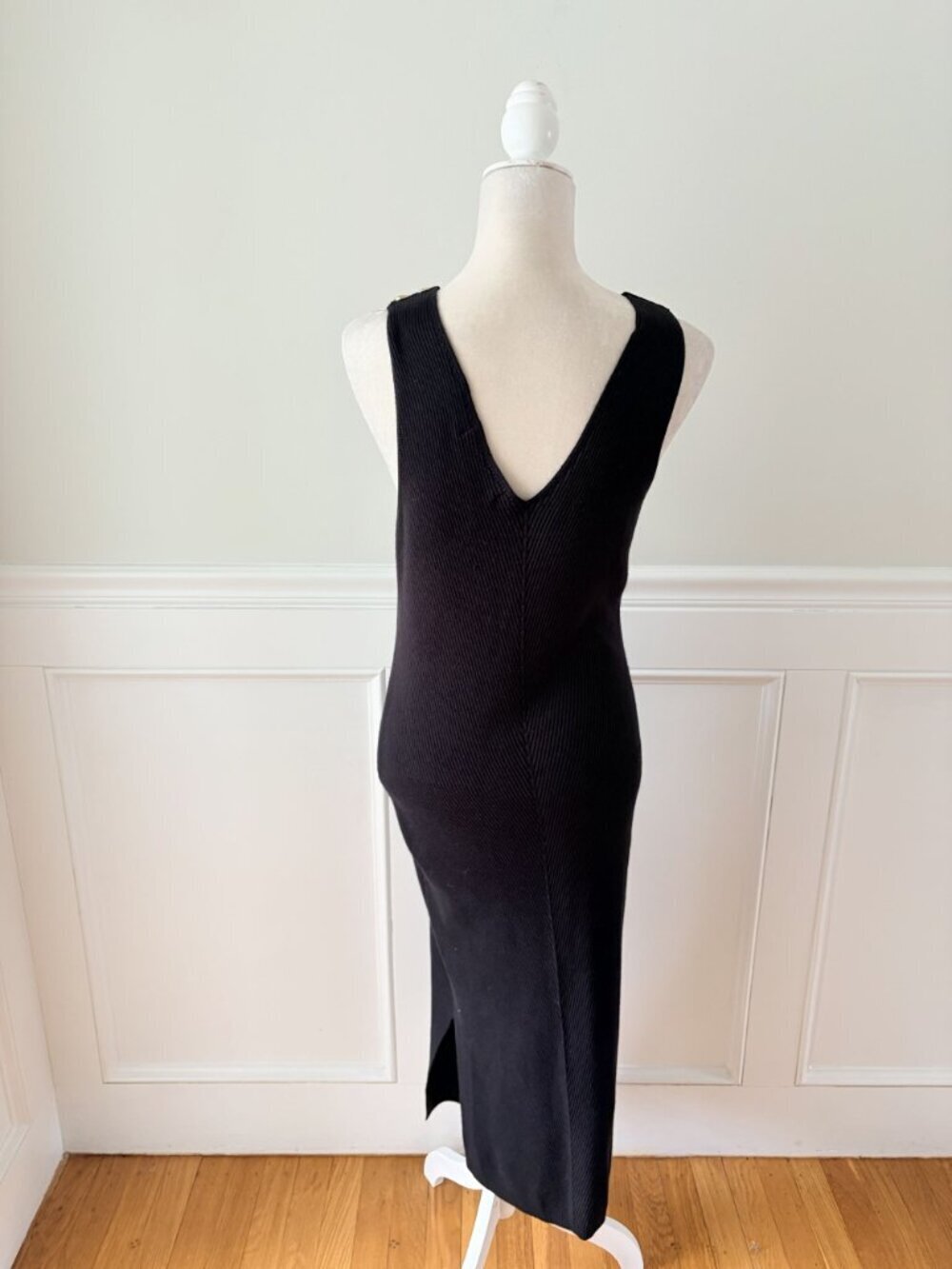 Holland Cooper Kensington Sleeveless Knit Dress Black Gold Hardware L - Picture 5 of 7